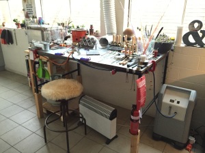 Alchemistress :: COE 104 Glass Testing :: Blog :: Setting up a studio, Part 1